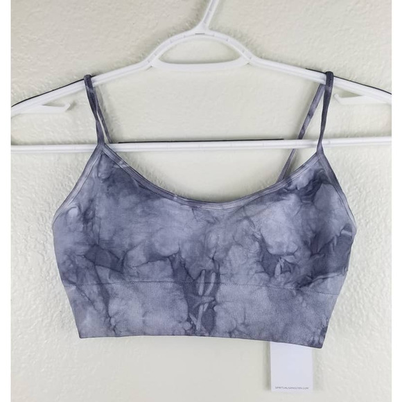 Spiritual Gangster Other - Spiritual Gangster Marbled Gray Yoga Bra